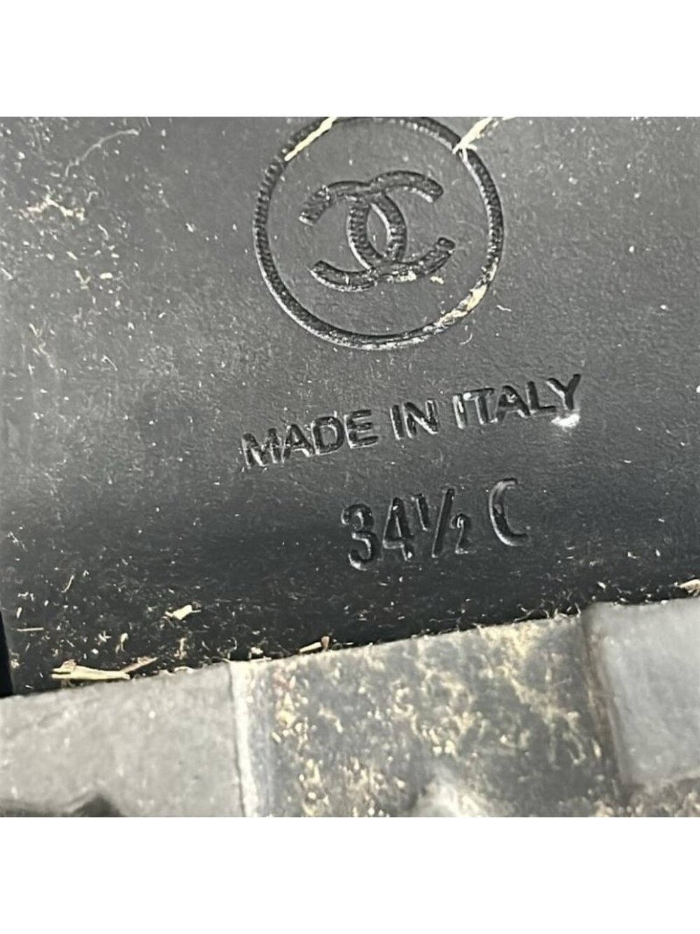 Chanel Short Boots 34.5 C Black CC Logo Leather - Picture 10 of 12